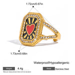 Load image into Gallery viewer, Love Signet Ring Steel Luxury Gold Plated S5P029
