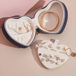 Load image into Gallery viewer, Heart Shape Leather Jewelry Organizer Box S5P831