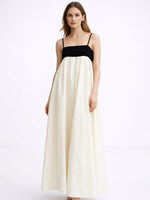 Load image into Gallery viewer, French Tube Top Color Block Slip Dress  N6C197