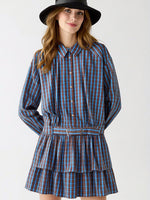 Load image into Gallery viewer, Layered Gingham Dress with Belt Women N6C115