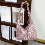 Load image into Gallery viewer, Women's Leopard Suede-Feel Dumpling Tote Bag N6J190
