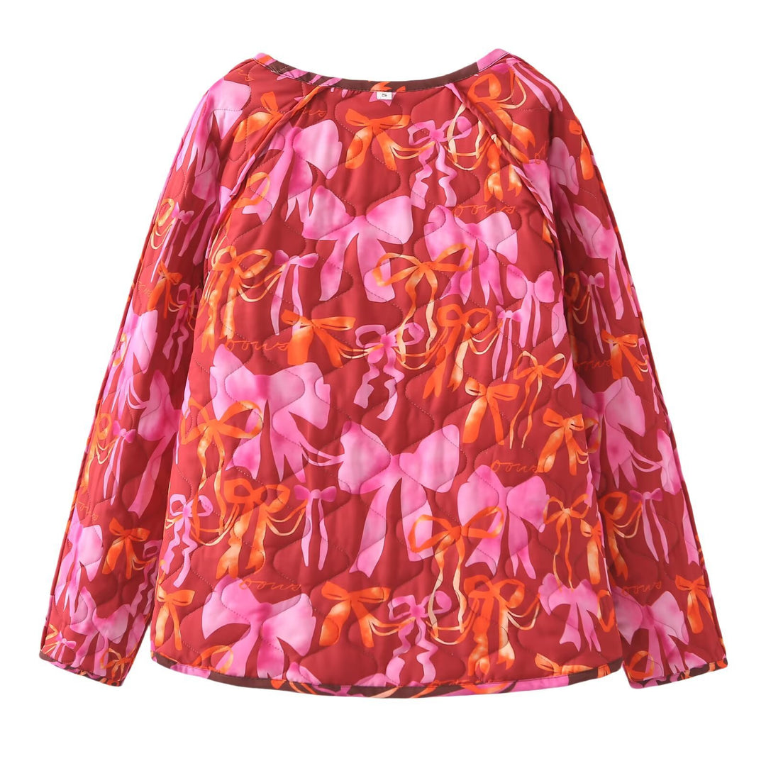 2Way Bow Puff Jacket Mid Weight Red N5Z810