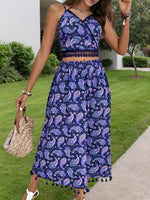 Load image into Gallery viewer, Bohemian Print Two Piece Set Womens Dress Set N5A043
