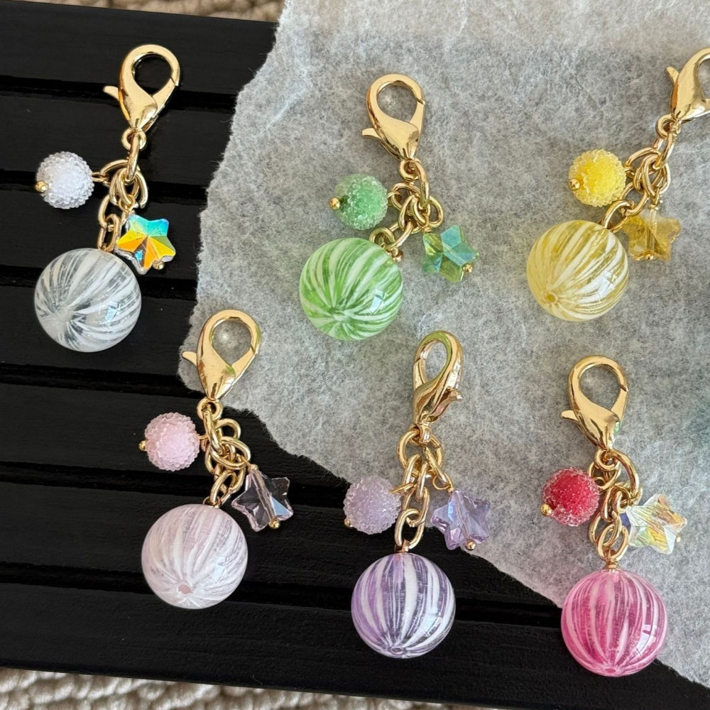 Colorful Resin Star Charm Keychain for Backpack N6D042