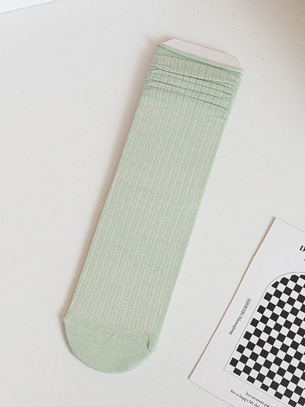 Breathable Mesh Slouch Socks Women N6C161