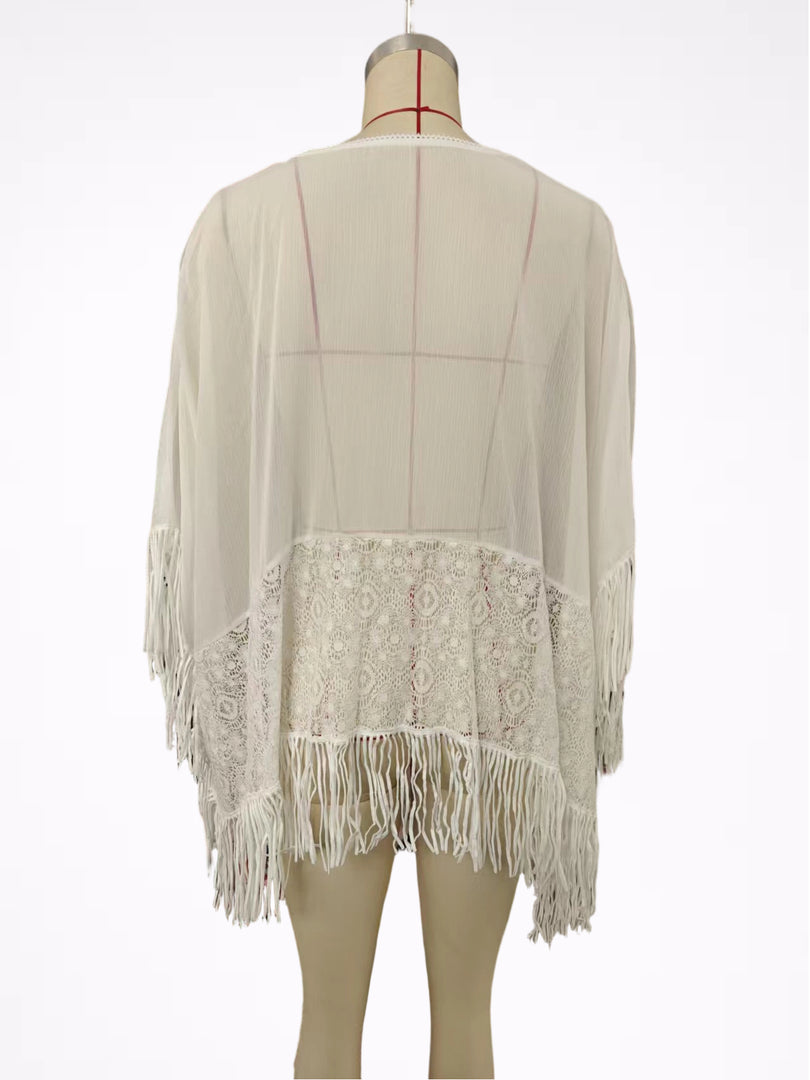Fringe Beach Cover Up Tunic Women N6F250