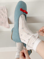 Load image into Gallery viewer, Floral Mesh Mid-Calf Socks Women N6C176