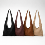 Load image into Gallery viewer, Women's Suede Rivet Dumpling Shoulder Bag N6J113