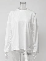 Load image into Gallery viewer, Oversized Round Neck Long Sleeve T-shirt Women N6C198