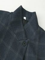 Load image into Gallery viewer, Check Mandarin Collar Blazer Women N6C119