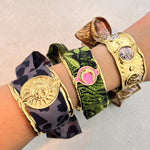 Load image into Gallery viewer, Celestial Cuff Bangle Moon Sun Hollow Wide N6F262