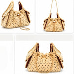 Load image into Gallery viewer, Women's Plush Leopard Print Chain Bucket Bag N6J115