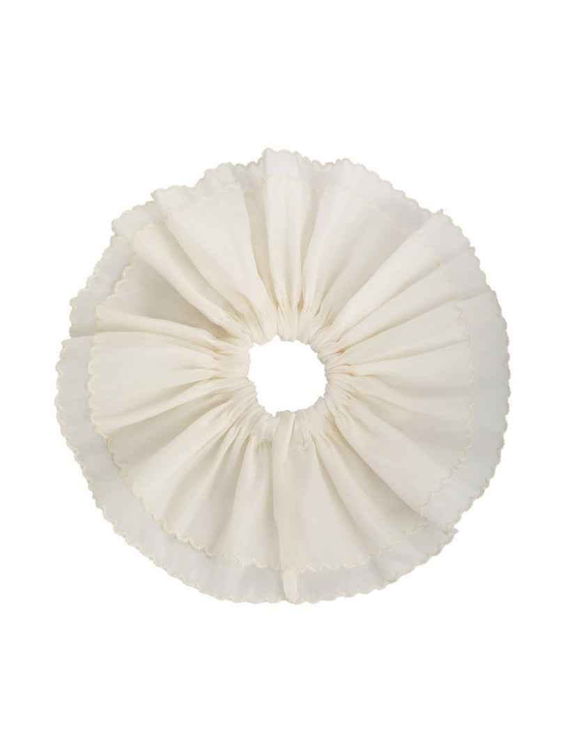 Double Layer Lace Tulle Scrunchie Ballet Hair Tie N6C015
