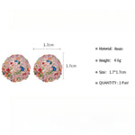 Load image into Gallery viewer, Resin Heart Studs Pastel Hypoallergenic S5P080