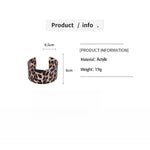 Load image into Gallery viewer, Acrylic Leopard Print Geometric Open Cuff Bangle N6F284