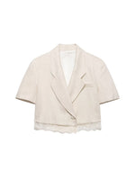 Load image into Gallery viewer, Solid Lace Short Blazer Set Women Casual N6F186