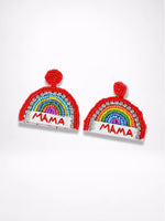 Load image into Gallery viewer, Bohemian Handmade Rainbow Heart Beaded Earrings N6D506
