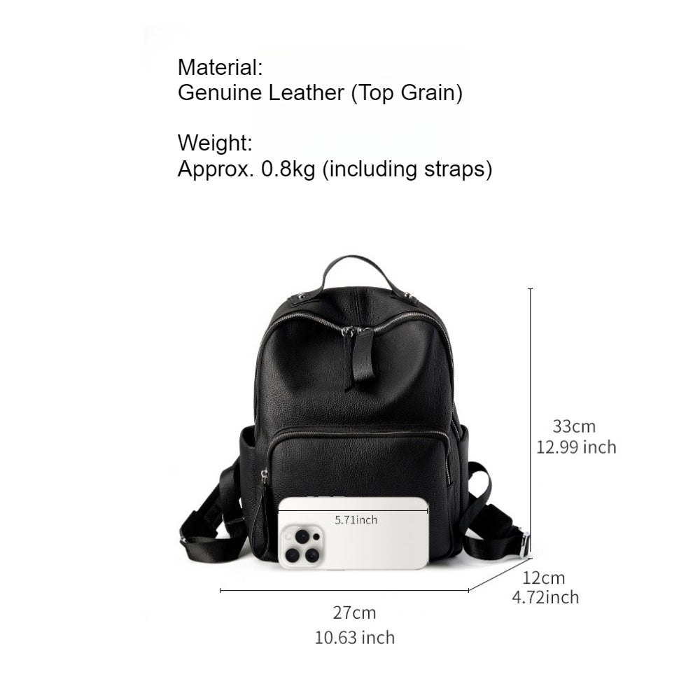 Genuine Leather Backpack Laptop Travel Commuter N6F162