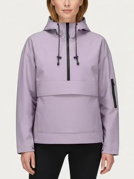 Casual Sporty Hooded Zip Jacket Women Outdoor N6G257