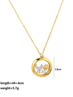 Load image into Gallery viewer, Mom Mirror Pendant Necklace 18K Gold Plated N6D535