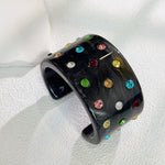 Load image into Gallery viewer, Colorful Crystal C-Shape Resin Bangle Bracelet N6F097