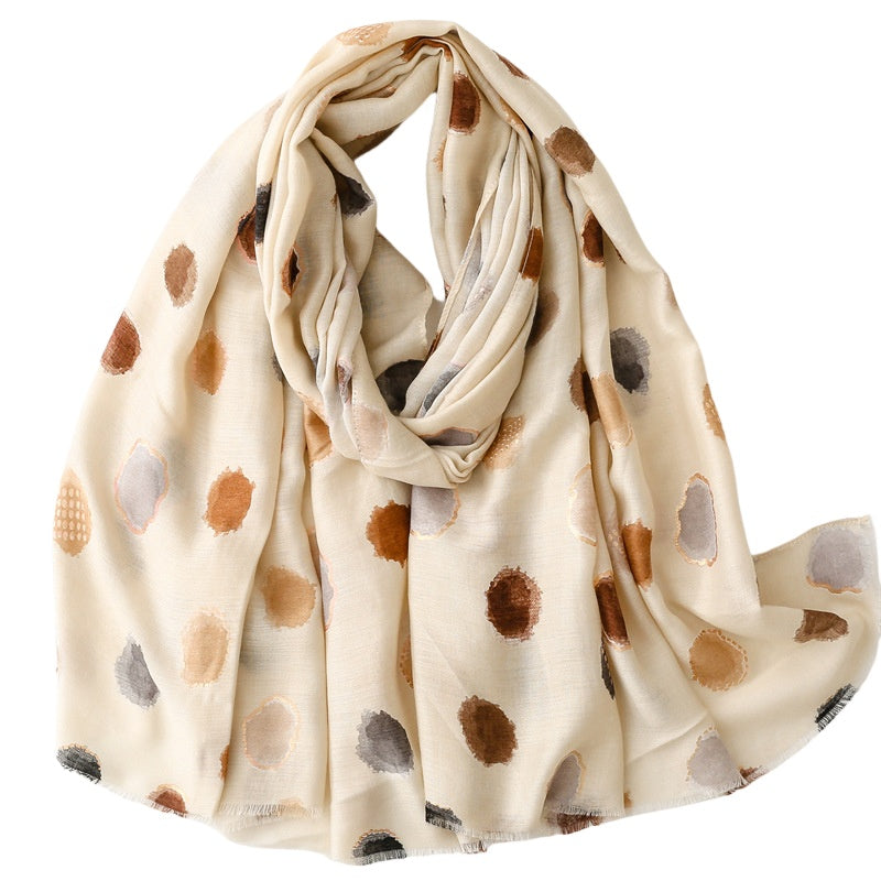 Gilded Polka Dot Satin Weave Wrap  M5A265