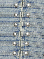 Load image into Gallery viewer, Embroidered Cropped Denim Jacket Slim Fit Women N6F193