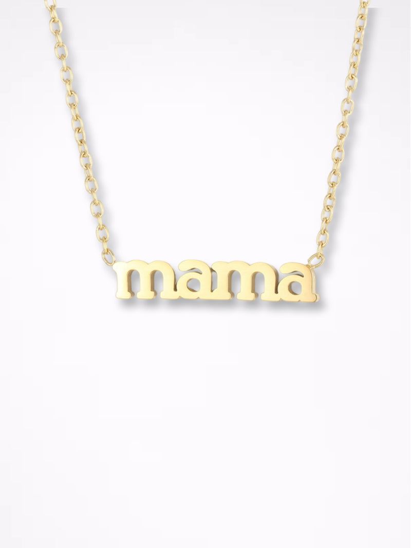 Titanium Steel Mama Pendant Necklace Women N6D530