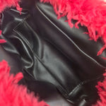 Load image into Gallery viewer, Women's Plush Feather Cloud Clutch Bag N6J119