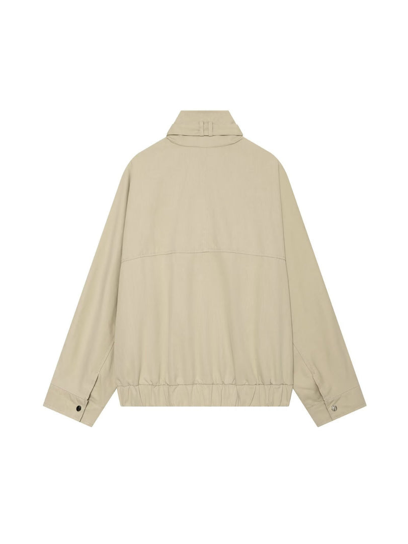 Simple Stand Collar Loose Fit Bomber Jacket N6G155
