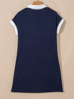 Load image into Gallery viewer, Zip-Front Color Block Dress Women N6C331