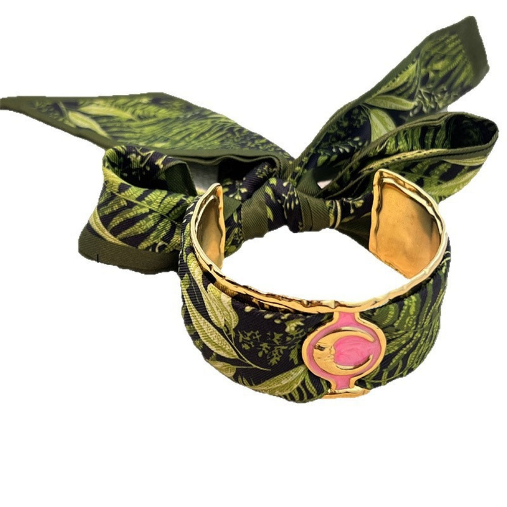 Celestial Cuff Bangle Moon Sun Hollow Wide N6F262