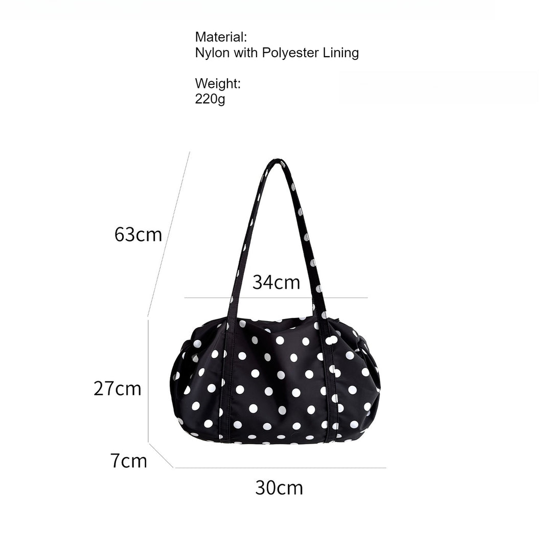 Polka Dot Shoulder Bag Women Pillow Nylon N6F054