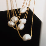 Load image into Gallery viewer, Irregular Baroque Freshwater Pearl Choker Gold Plated N6H177