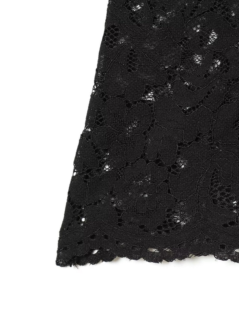 Lace Cutout Chinese Knot Round Neck Sleeveless Top N6F204
