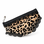 Load image into Gallery viewer, Leopard Print Mesh Triangle Cosmetic Pouch N6J256