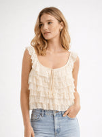 Load image into Gallery viewer, Layered Lace Crop Camisole Top Women N6C279