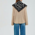 Load image into Gallery viewer, Paisley Cotton Feel Knit Triangle Scarf Shawl N6K244