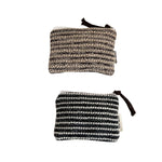 Load image into Gallery viewer, Classic Check Stripe Wool Blend Pouch Canvas Lined S5P363

