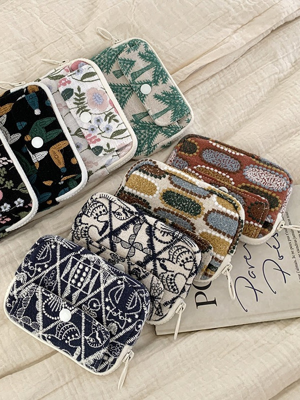 Embroidery Card Holder ID Organizer Pouch N6B123