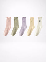 Load image into Gallery viewer, Ruffle Trim Slouch Socks Women N6C155