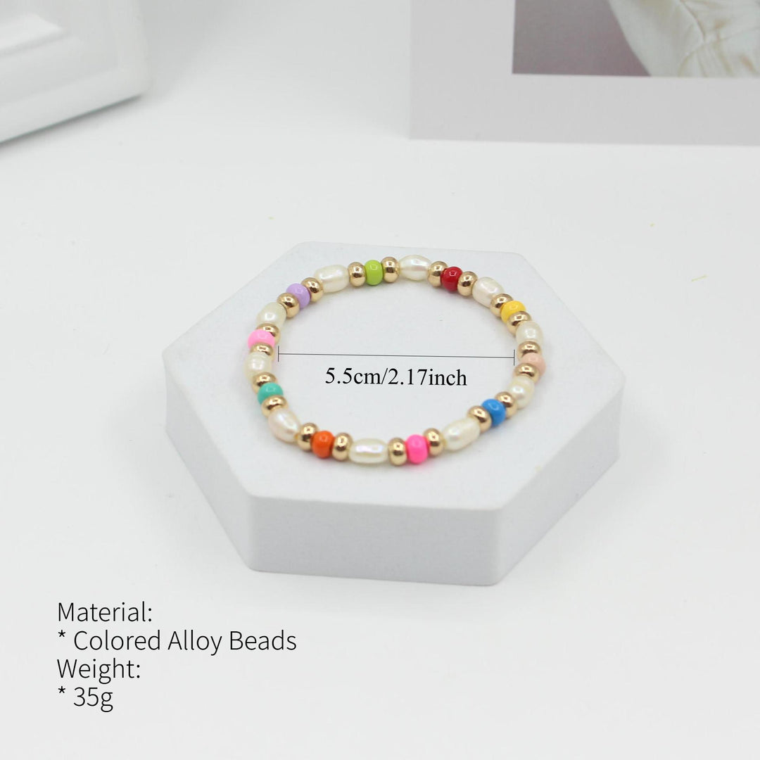 Ombré Pearl Bead Bracelet Enamel Gradient S5P040
