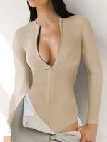 Load image into Gallery viewer, Bodycon Zip Jumpsuit Mid Light Options N5Z952
