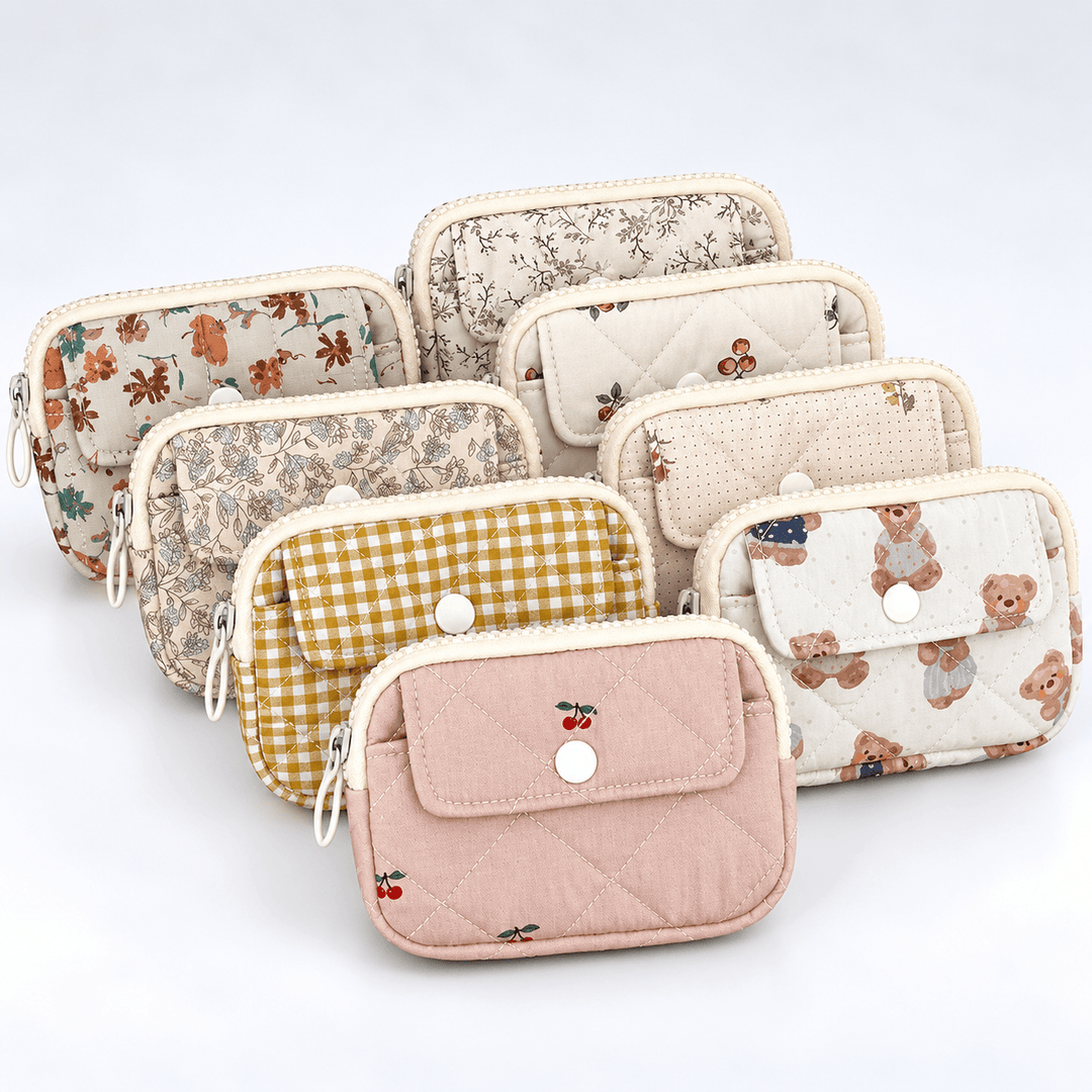 Floral Quilted Cotton Multi-Purpose Pouch N6J274