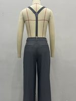 Load image into Gallery viewer, Adjustable Strap Pocket Dungaree Women Office Casual N6G175