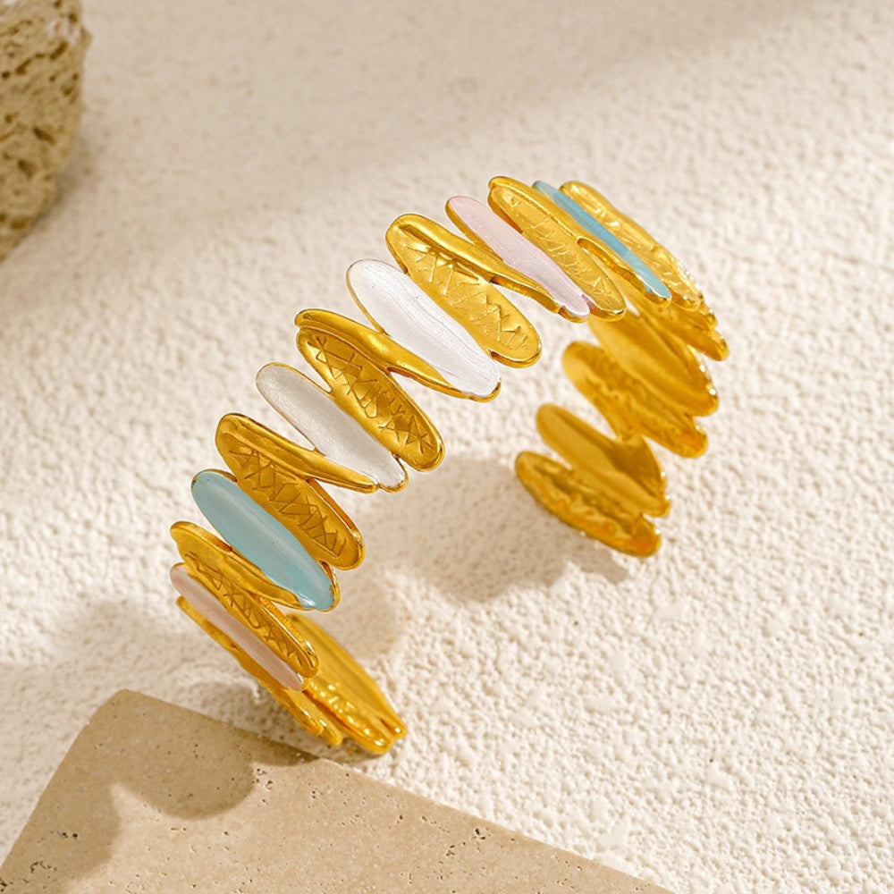 Gold Oil Drop Stainless Steel Bangle Light Luxury N6F264