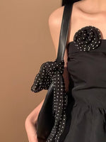 Load image into Gallery viewer, Rose Dot Chiffon Scarf Belt Neck Wrap N6D005