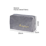 Load image into Gallery viewer, Flannel Cosmetic Bag Set Large Capacity Travel Organizer N6G278