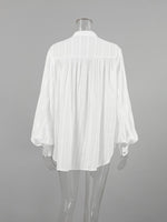Load image into Gallery viewer, Simple Puff Sleeve Shirt Women N6C137