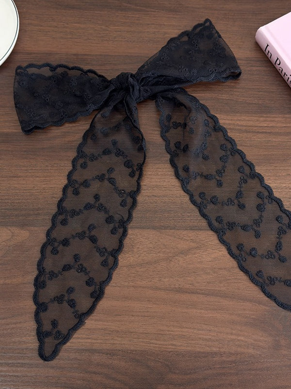 Black Lace Headband Scarf Long 130cm Women N6C009